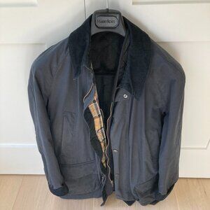 Barbour Dark Blue Waxed Jacket with Inner Vest size M